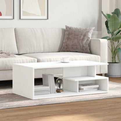 vidaXL Coffee Table White 102x55x35 cm Engineered Wood 3