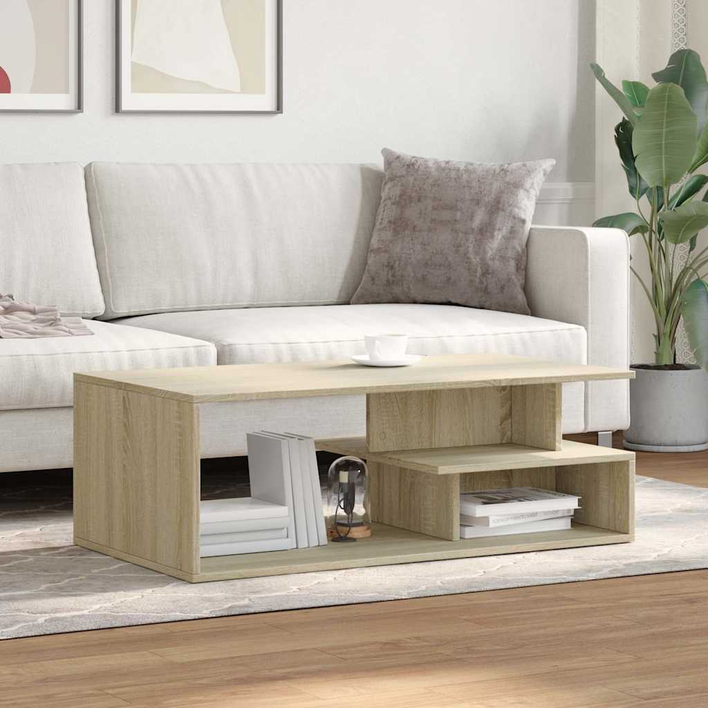 vidaXL Coffee Table Sonoma Oak 102x55x35 cm Engineered Wood 3
