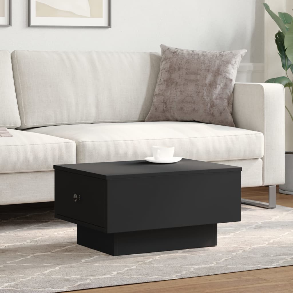 vidaXL Coffee Table Black 60x45x31 cm Engineered Wood 3