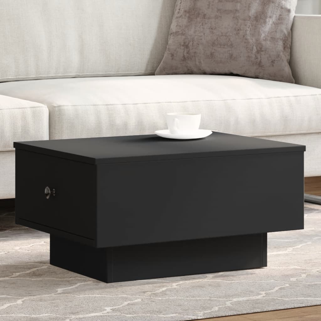 vidaXL Coffee Table Black 60x45x31 cm Engineered Wood 1
