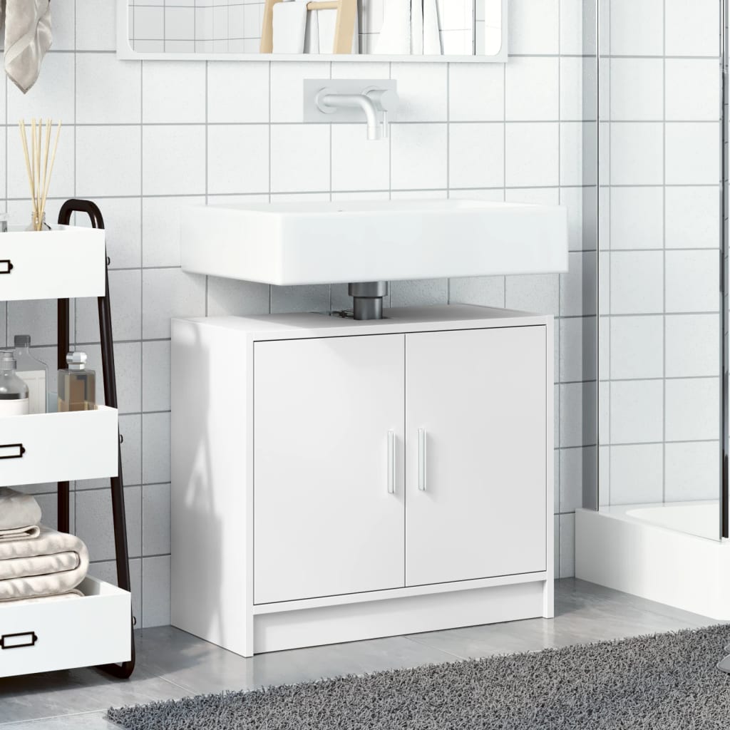 vidaXL Sink Cabinet White 63x29x55 cm Engineered Wood 3