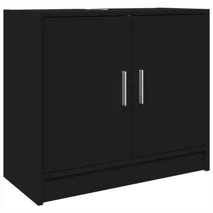 vidaXL Sink Cabinet Black 63x29x55 cm Engineered Wood 2