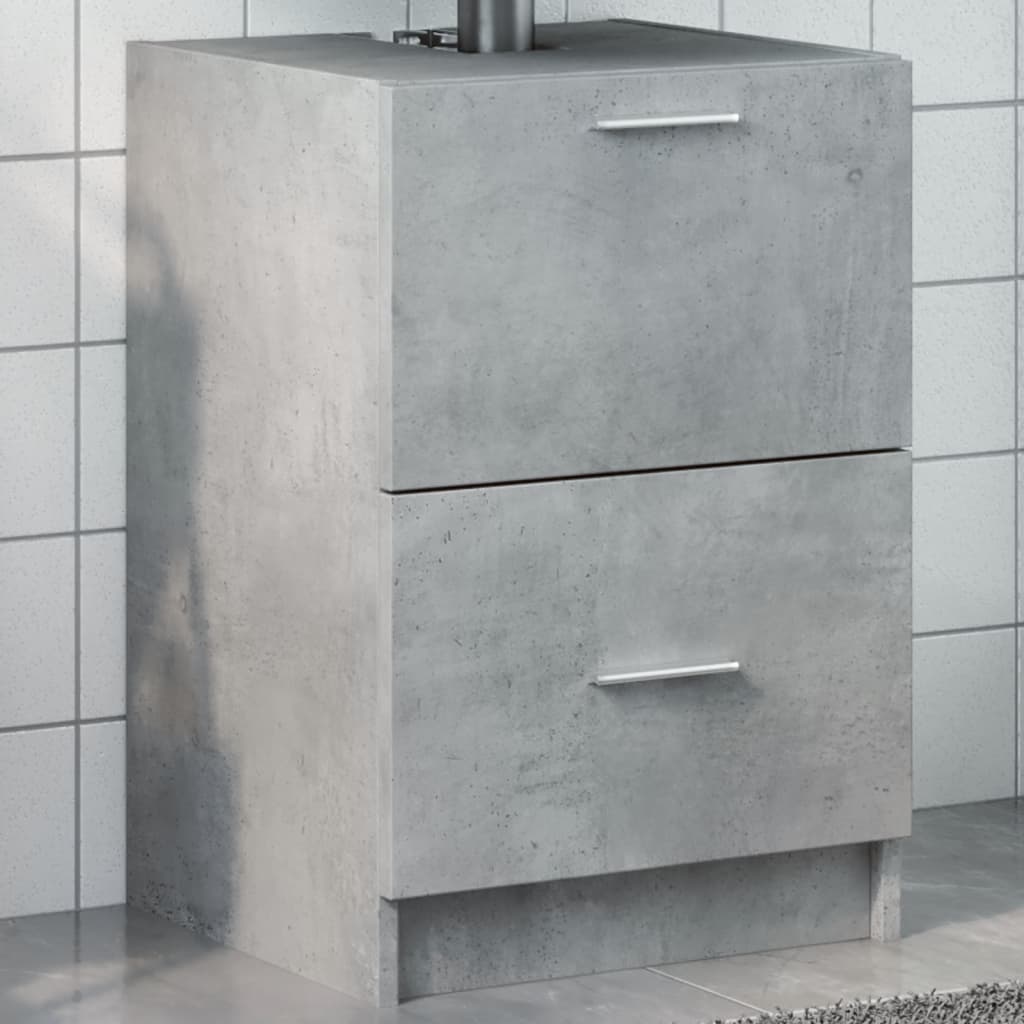 vidaXL Sink Cabinet Concrete Grey 40x37x59 cm Engineered Wood 1