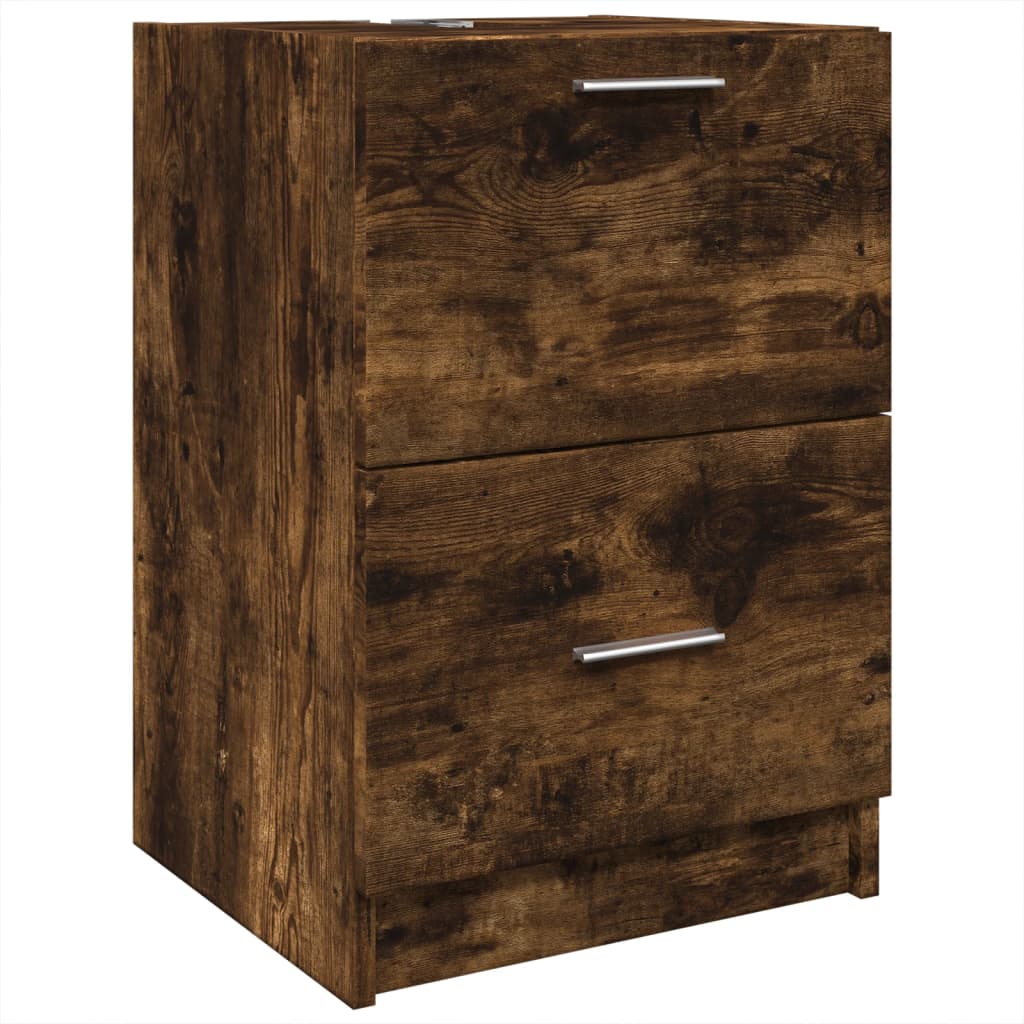 vidaXL Sink Cabinet | Smoked Oak | Engineered Wood | 40x37x59 cm 2