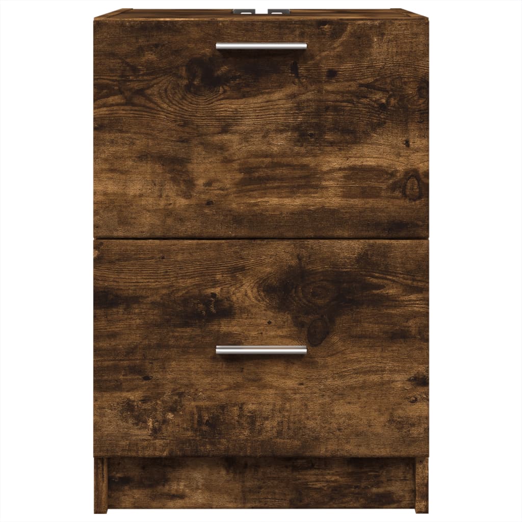 vidaXL Sink Cabinet | Smoked Oak | Engineered Wood | 40x37x59 cm 4