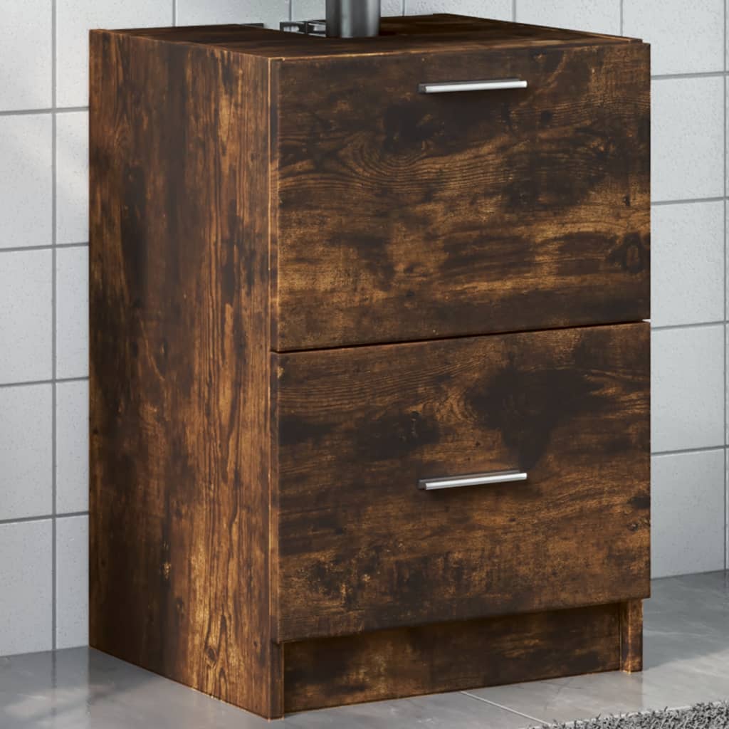 vidaXL Sink Cabinet | Smoked Oak | Engineered Wood | 40x37x59 cm 1