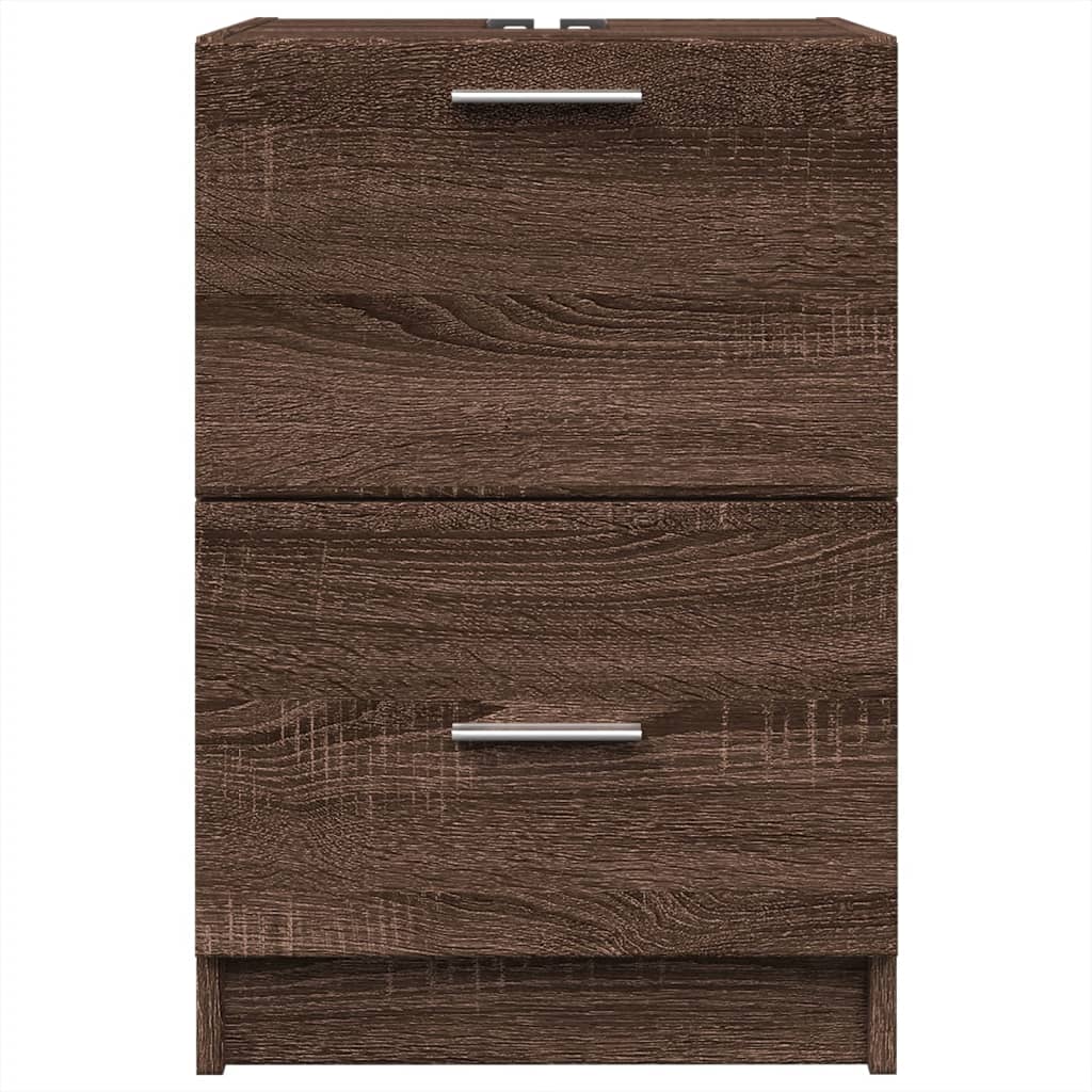 vidaXL Sink Cabinet | Brown Oak | Engineered Wood | 40cm x 37cm x 59cm 4