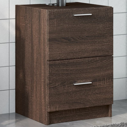 vidaXL Sink Cabinet | Brown Oak | Engineered Wood | 40cm x 37cm x 59cm 1