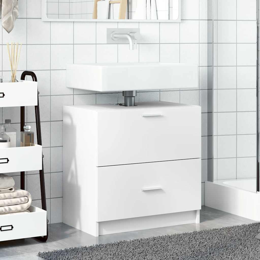 vidaXL Sink Cabinet | White | Engineered wood | Medium | Sink Cabinet 3