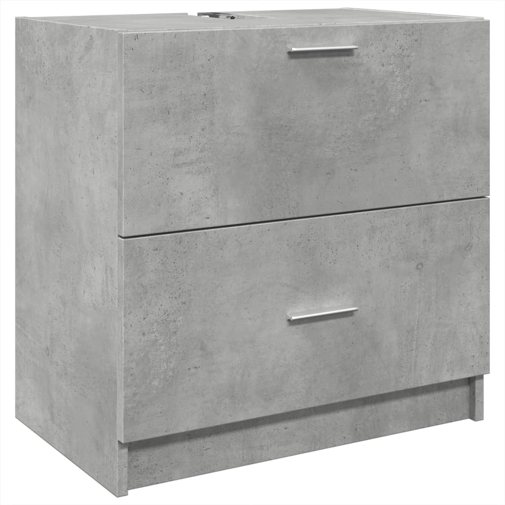 vidaXL Sink Cabinet | Concrete grey | Engineered wood | Regular | Sink Cabinet 2