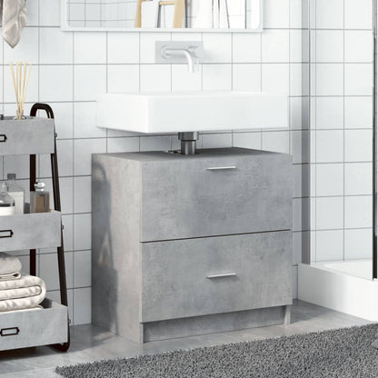 vidaXL Sink Cabinet | Concrete grey | Engineered wood | Regular | Sink Cabinet 3
