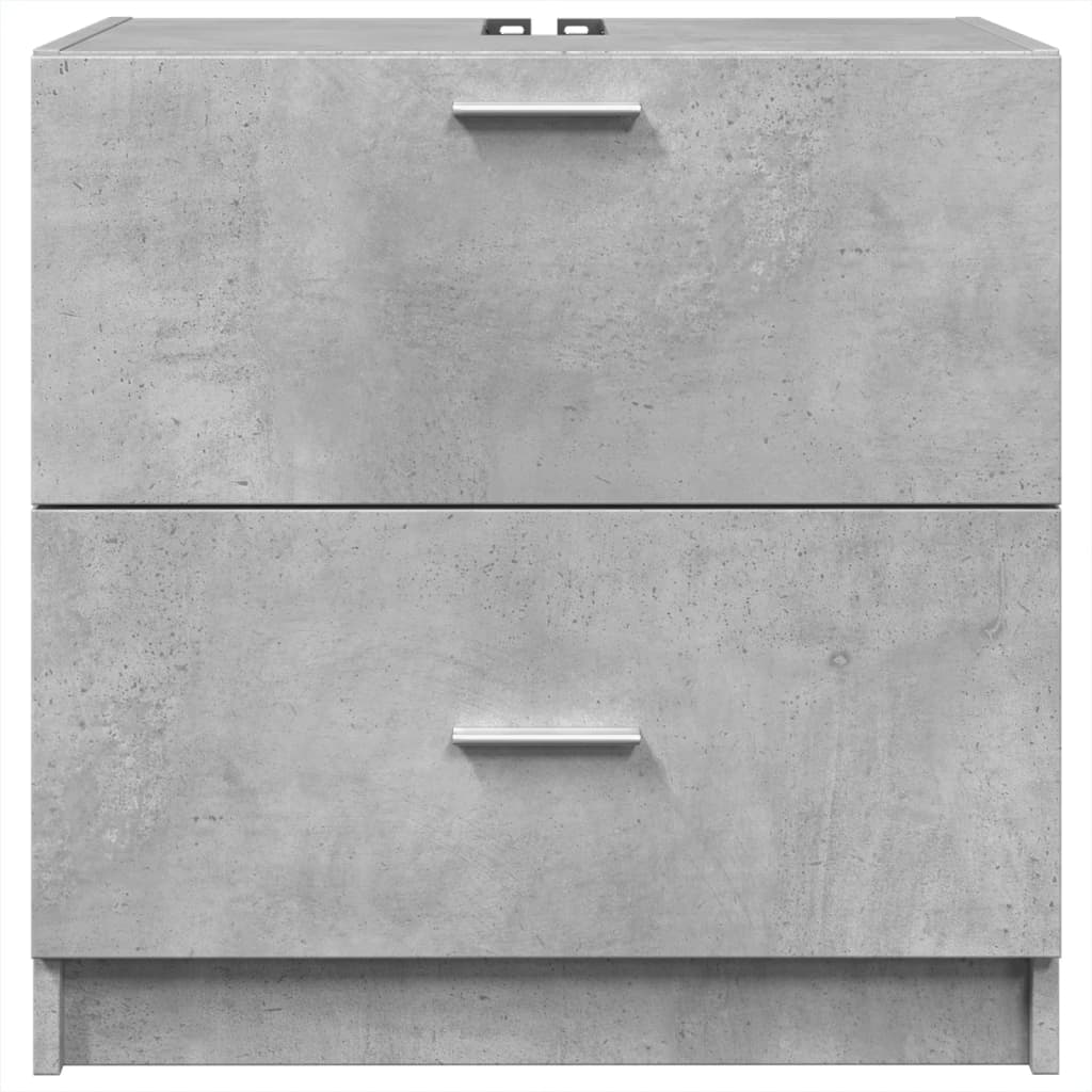 vidaXL Sink Cabinet | Concrete grey | Engineered wood | Regular | Sink Cabinet 4