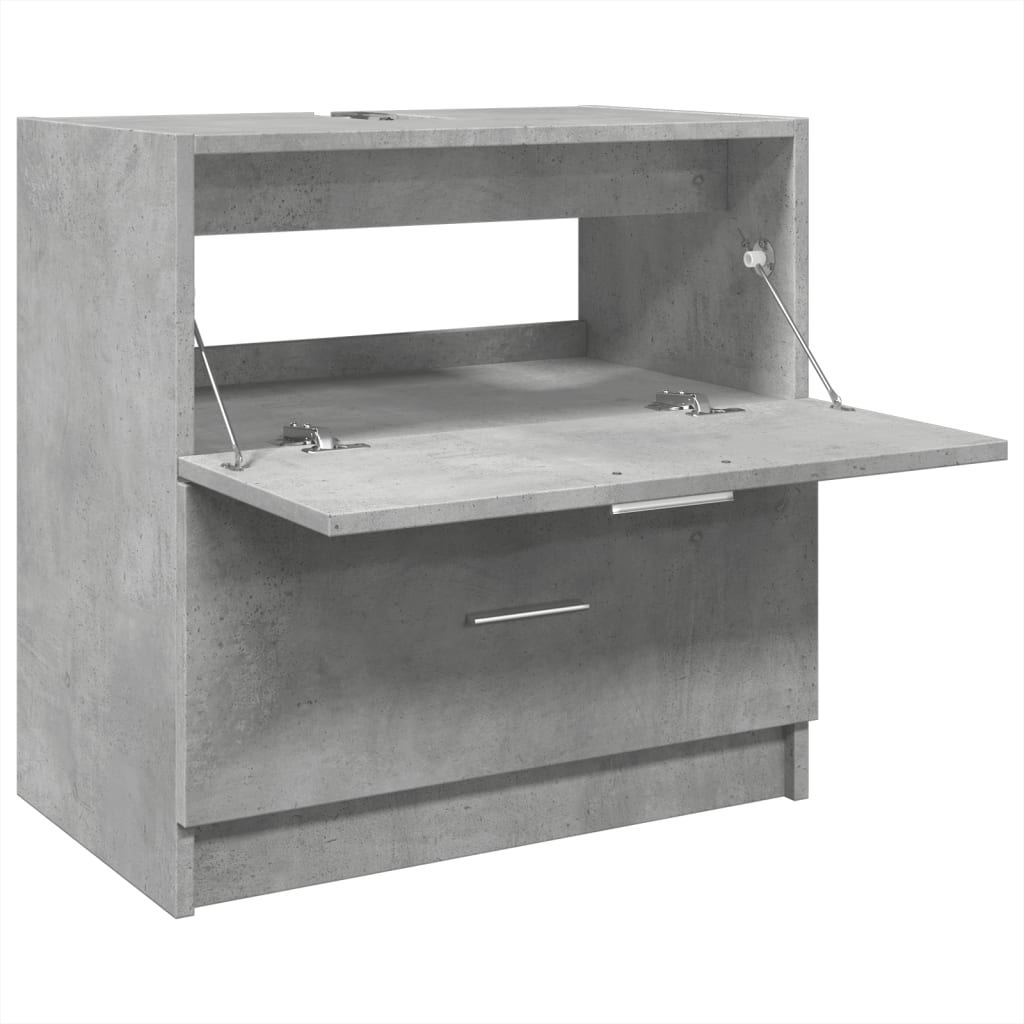 vidaXL Sink Cabinet | Concrete grey | Engineered wood | Regular | Sink Cabinet 5