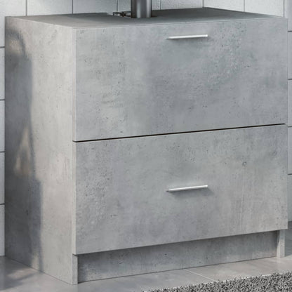 vidaXL Sink Cabinet | Concrete grey | Engineered wood | Regular | Sink Cabinet 1