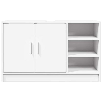 vidaXL Sink Cabinet White 90x29x55 cm Engineered Wood 4