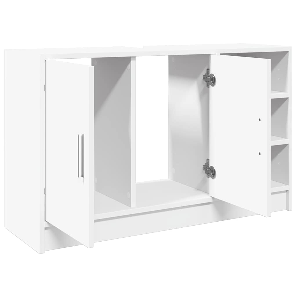 vidaXL Sink Cabinet White 90x29x55 cm Engineered Wood 5
