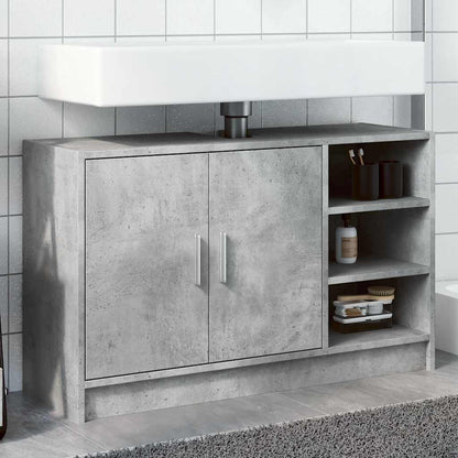 vidaXL Sink Cabinet Concrete Grey 90x29x55 cm Engineered Wood 1
