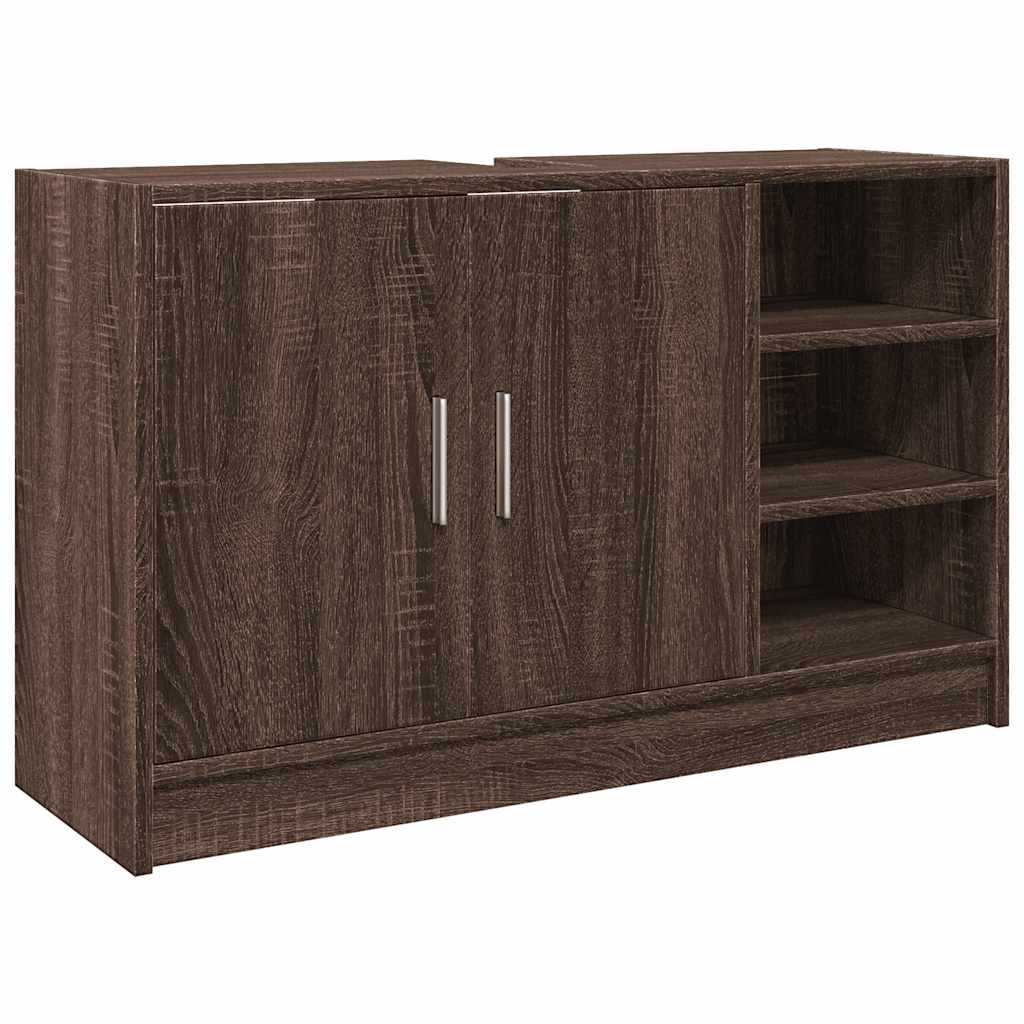 vidaXL Sink Cabinet Brown Oak 90x29x55 cm Engineered Wood 2