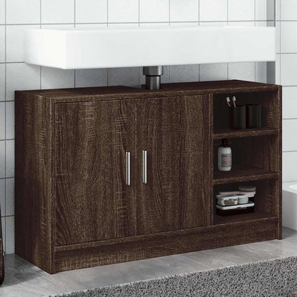 vidaXL Sink Cabinet Brown Oak 90x29x55 cm Engineered Wood 1