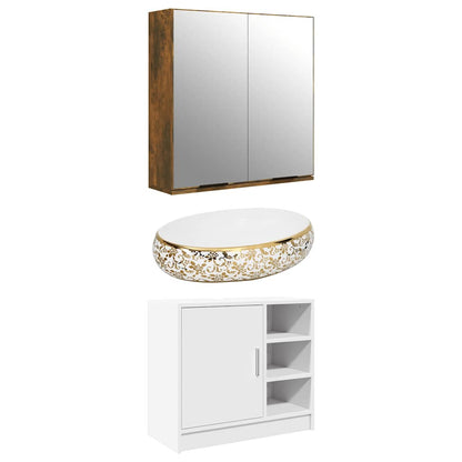 vidaXL Sink Cabinet White 63x29x55 cm Engineered Wood 4