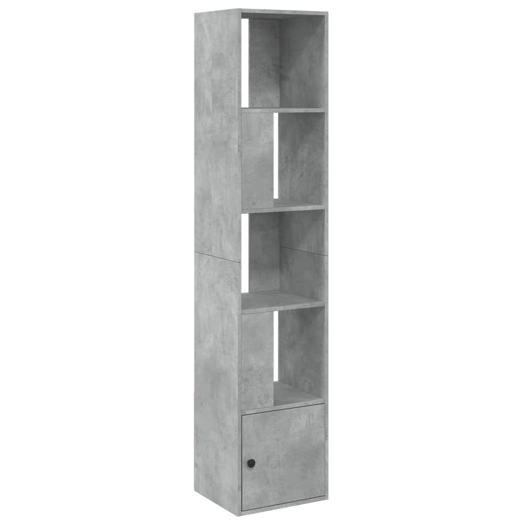 Bookcase Engineered Wood Concrete Grey