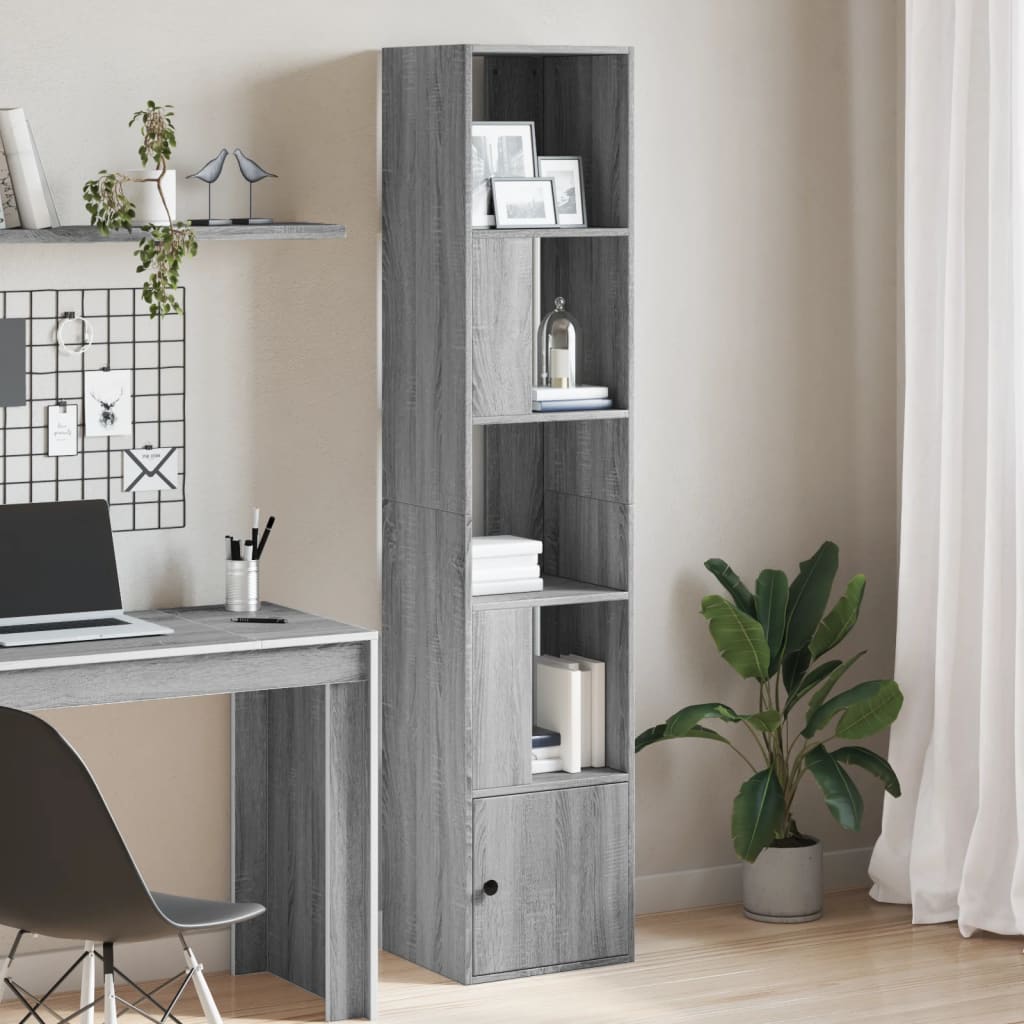 vidaXL Bookcase Grey Sonoma 40x36x189 cm Engineered Wood 1