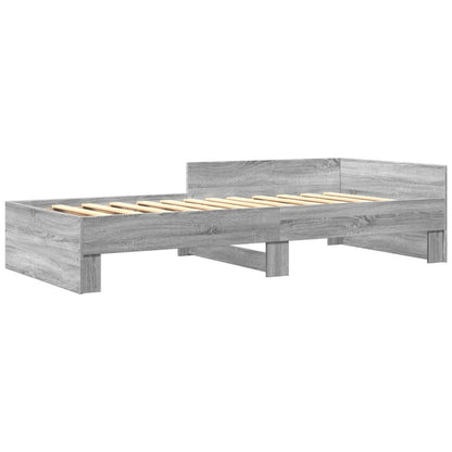 vidaXL Bed Frame without Mattress Grey Sonoma 100x200 cm Engineered Wood 3