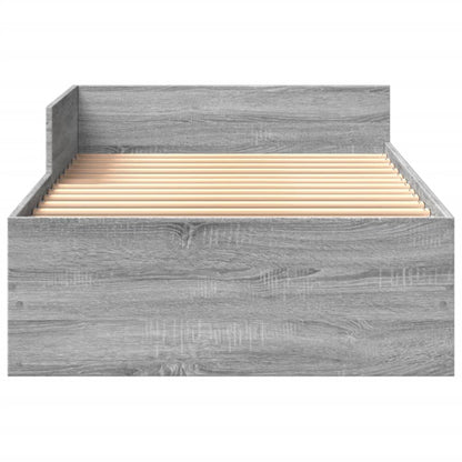vidaXL Bed Frame without Mattress Grey Sonoma 100x200 cm Engineered Wood 5