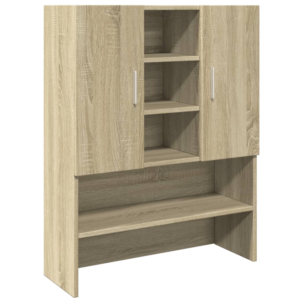 vidaXL Washing Machine Cabinet Sonoma Oak 70.5x24x90 cm 2