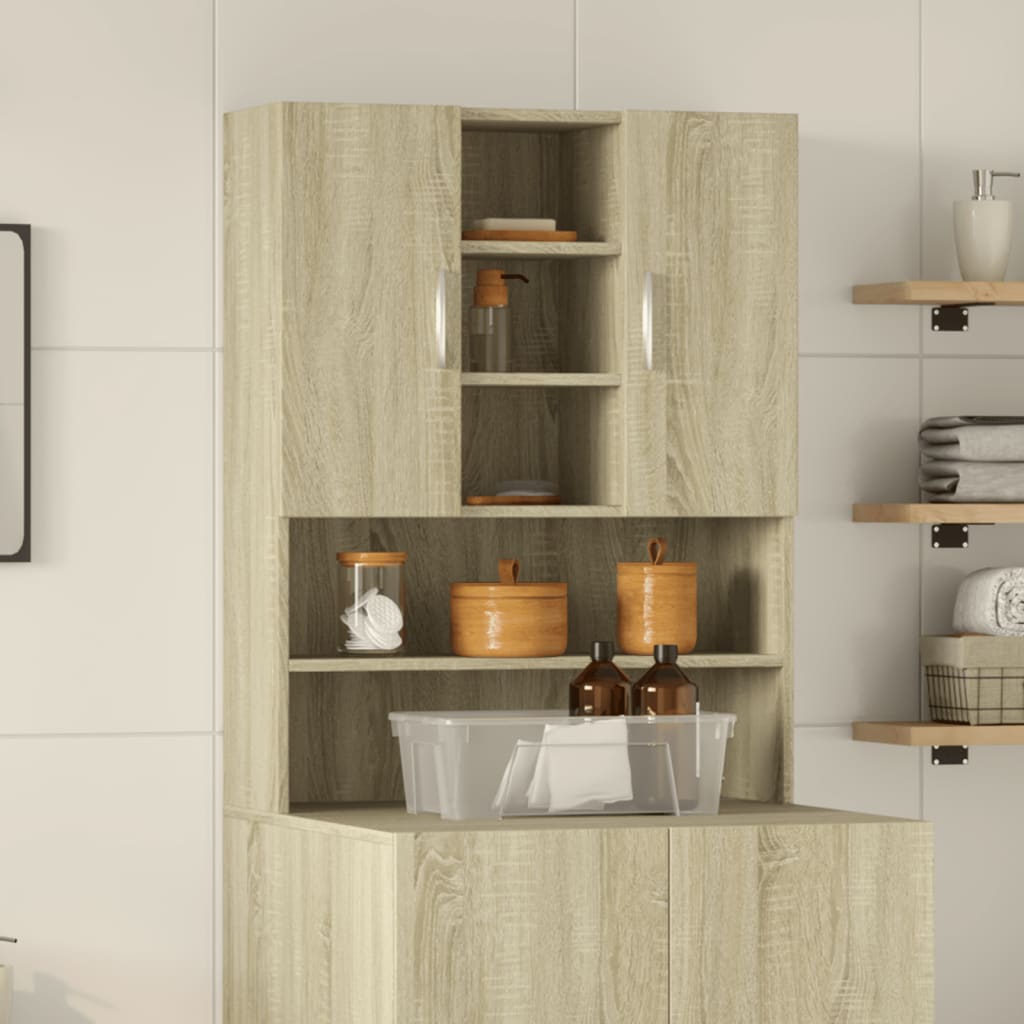 vidaXL Washing Machine Cabinet Sonoma Oak 70.5x24x90 cm 1