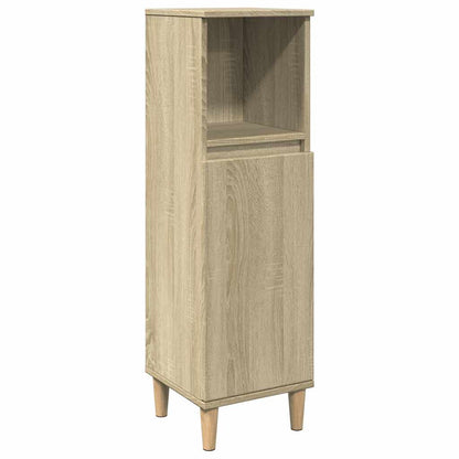 vidaXL Bathroom Cabinet Sonoma Oak 30x30x100 cm Engineered Wood 2
