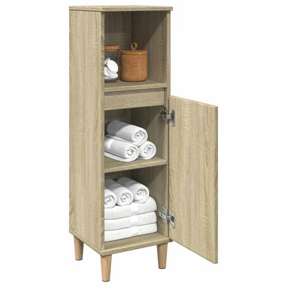 vidaXL Bathroom Cabinet Sonoma Oak 30x30x100 cm Engineered Wood 3