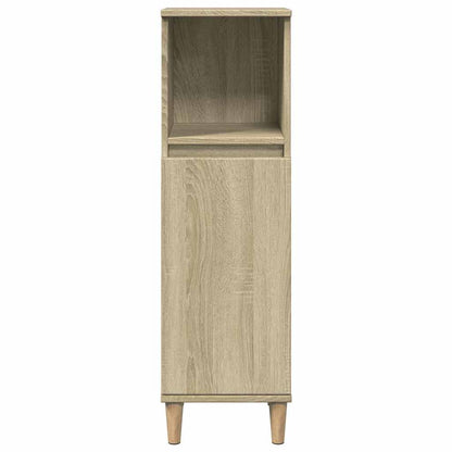 vidaXL Bathroom Cabinet Sonoma Oak 30x30x100 cm Engineered Wood 4
