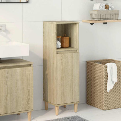vidaXL Bathroom Cabinet Sonoma Oak 30x30x100 cm Engineered Wood 1