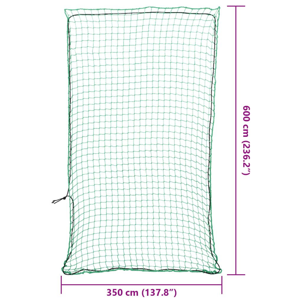 vidaXL Trailer Net with Elastic Rope Green 6x3.5 m PP 6