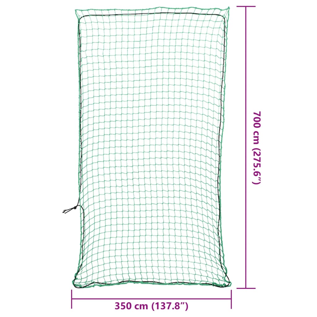 vidaXL Trailer Net with Elastic Rope Green 7x3.5 m PP 6
