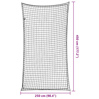 vidaXL Trailer Net with Elastic Rope Black 4.5x2.5 m PP 6