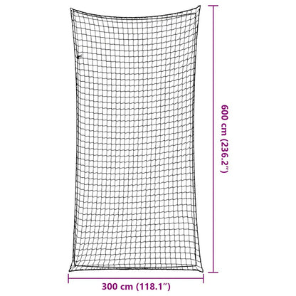 vidaXL Trailer Net with Elastic Rope Black 6x3 m PP 6