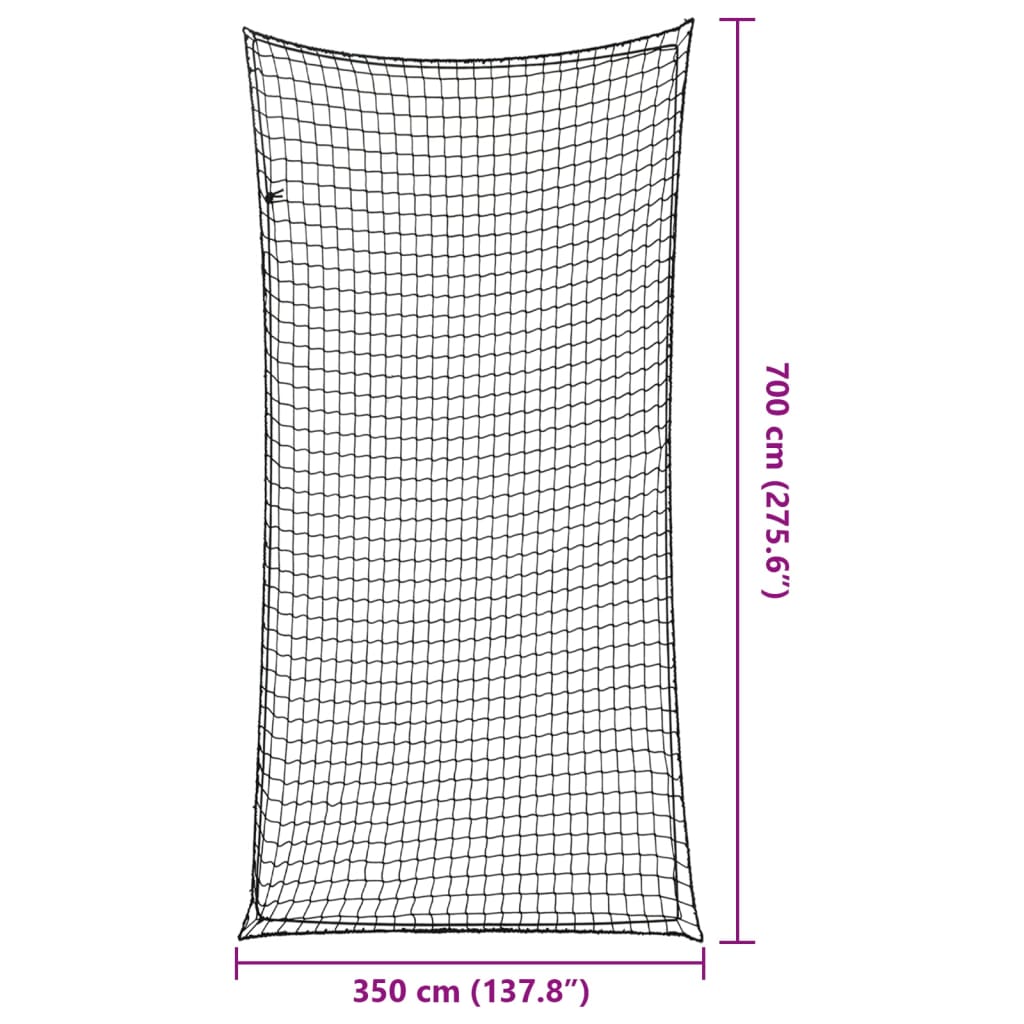 vidaXL Trailer Net with Elastic Rope Black 7x3.5 m PP 6