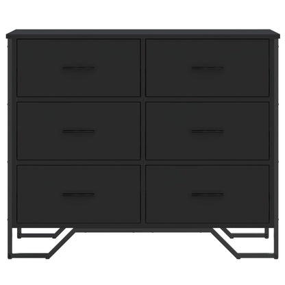 vidaXL Chest of Drawers Black 91x35.5x74.5 cm Engineered wood 4