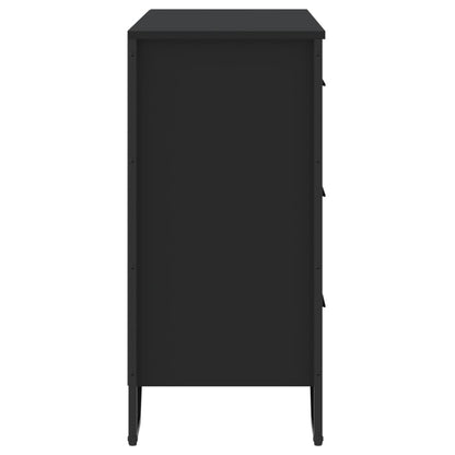 vidaXL Chest of Drawers Black 91x35.5x74.5 cm Engineered wood 5