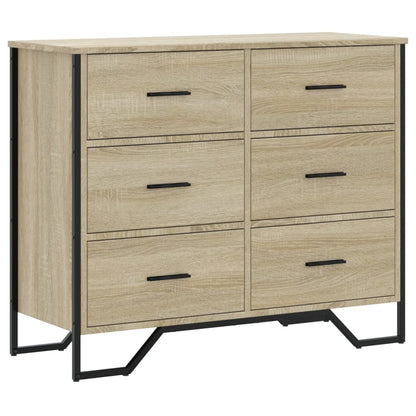 vidaXL Chest of Drawers Sonoma Oak 91x35.5x74.5 cm Engineered wood 2