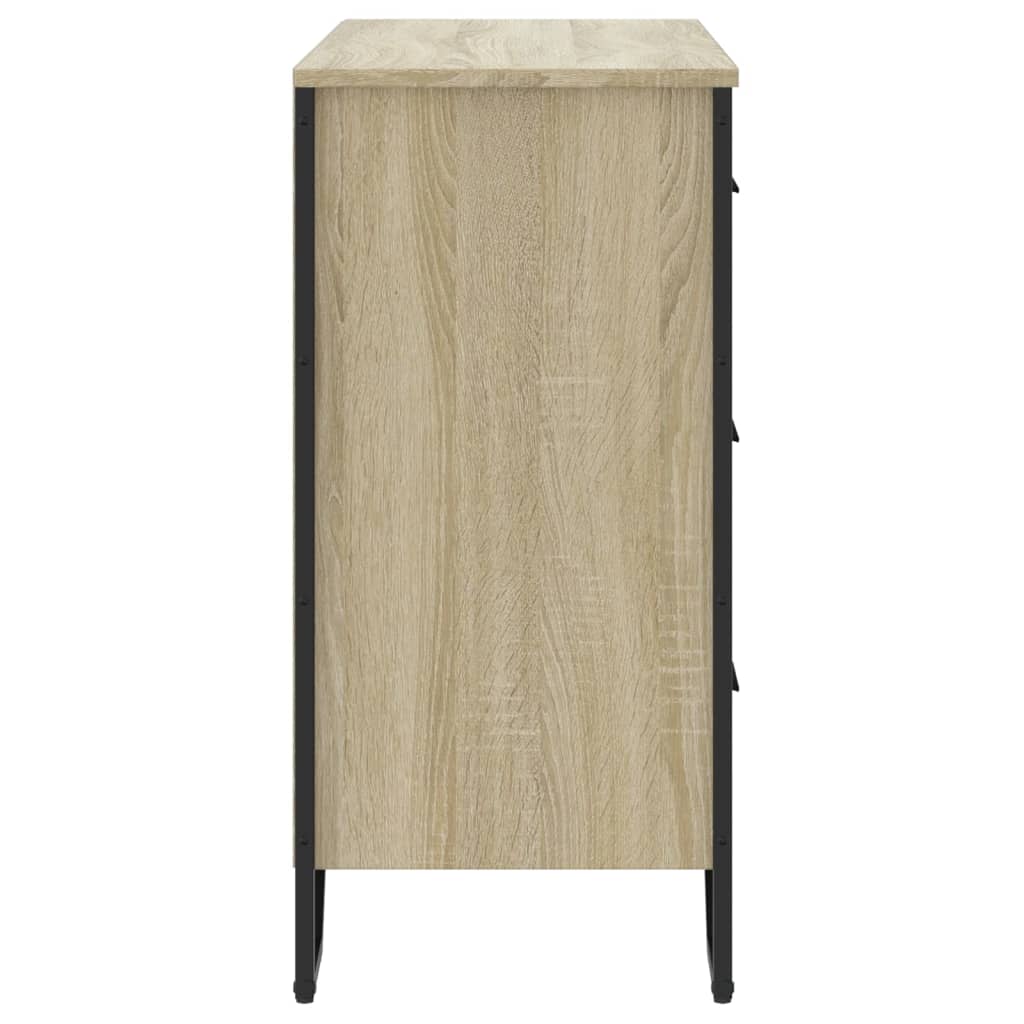 vidaXL Chest of Drawers Sonoma Oak 91x35.5x74.5 cm Engineered wood 5