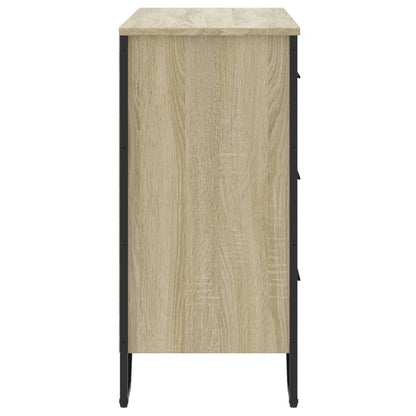 vidaXL Chest of Drawers Sonoma Oak 91x35.5x74.5 cm Engineered wood 5