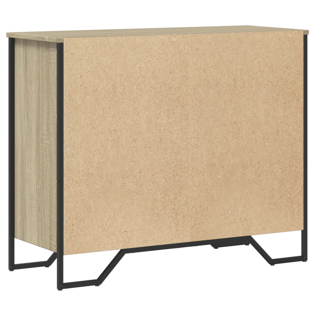 vidaXL Chest of Drawers Sonoma Oak 91x35.5x74.5 cm Engineered wood 6