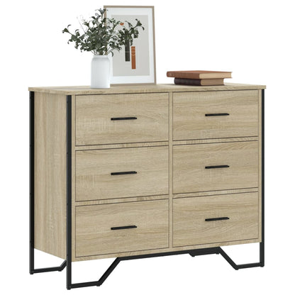 vidaXL Chest of Drawers Sonoma Oak 91x35.5x74.5 cm Engineered wood 1