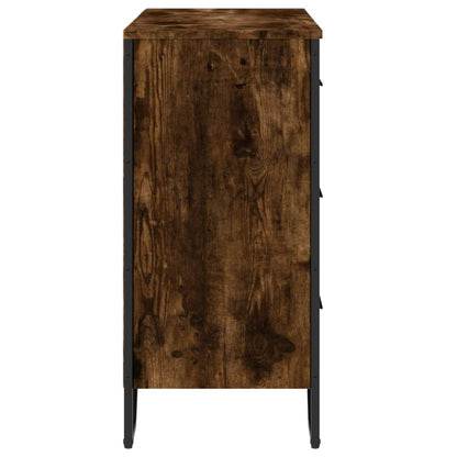 vidaXL Chest of Drawers Smoked Oak 91x35.5x74.5 cm Engineered wood 5