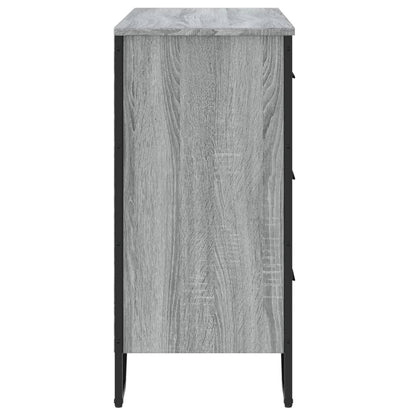 vidaXL Chest of Drawers Grey Sonoma 91x35.5x74.5 cm Engineered wood 5