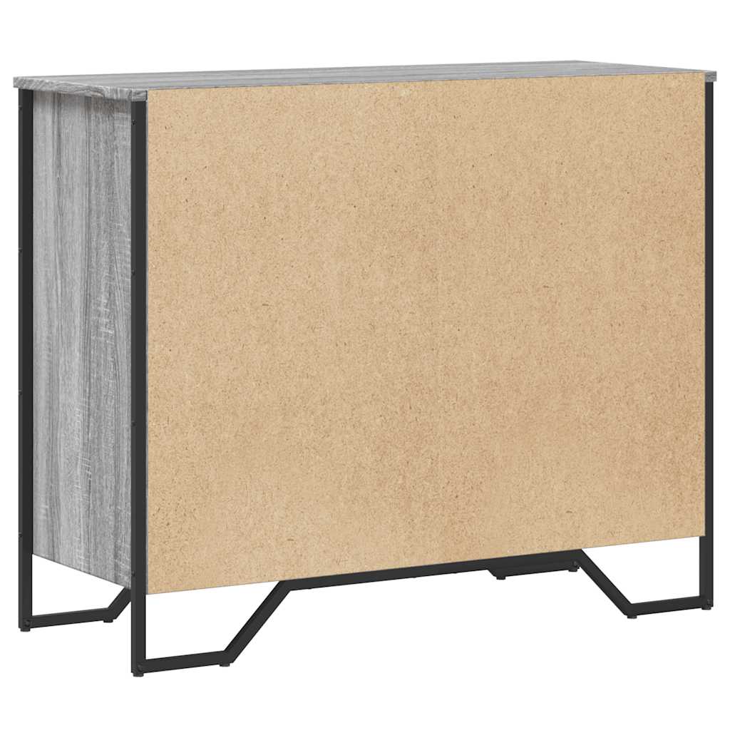 vidaXL Chest of Drawers Grey Sonoma 91x35.5x74.5 cm Engineered wood 6