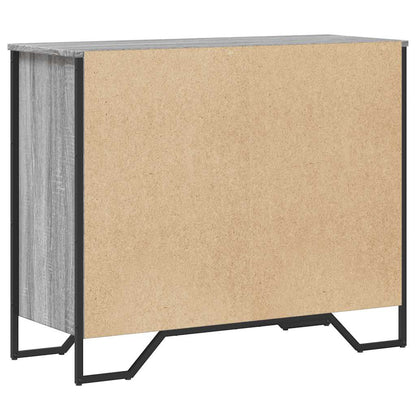 vidaXL Chest of Drawers Grey Sonoma 91x35.5x74.5 cm Engineered wood 6